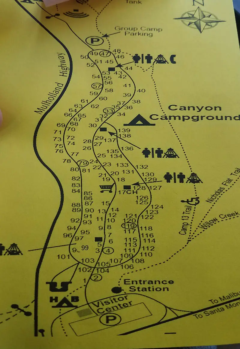 Leo Carrillo Campground Map