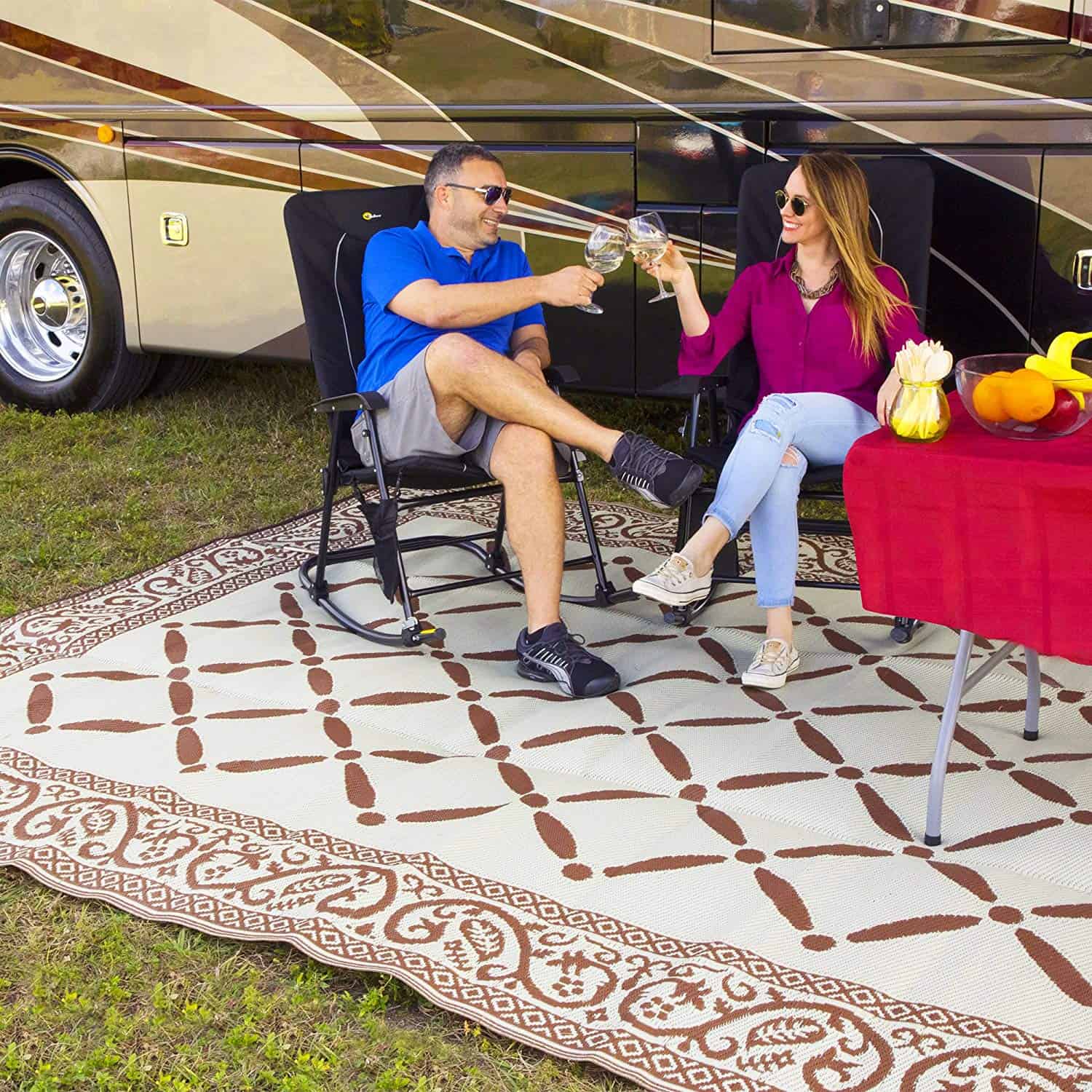 The Best Outdoor Camping Mats For RVing Small RV Lifestyle
