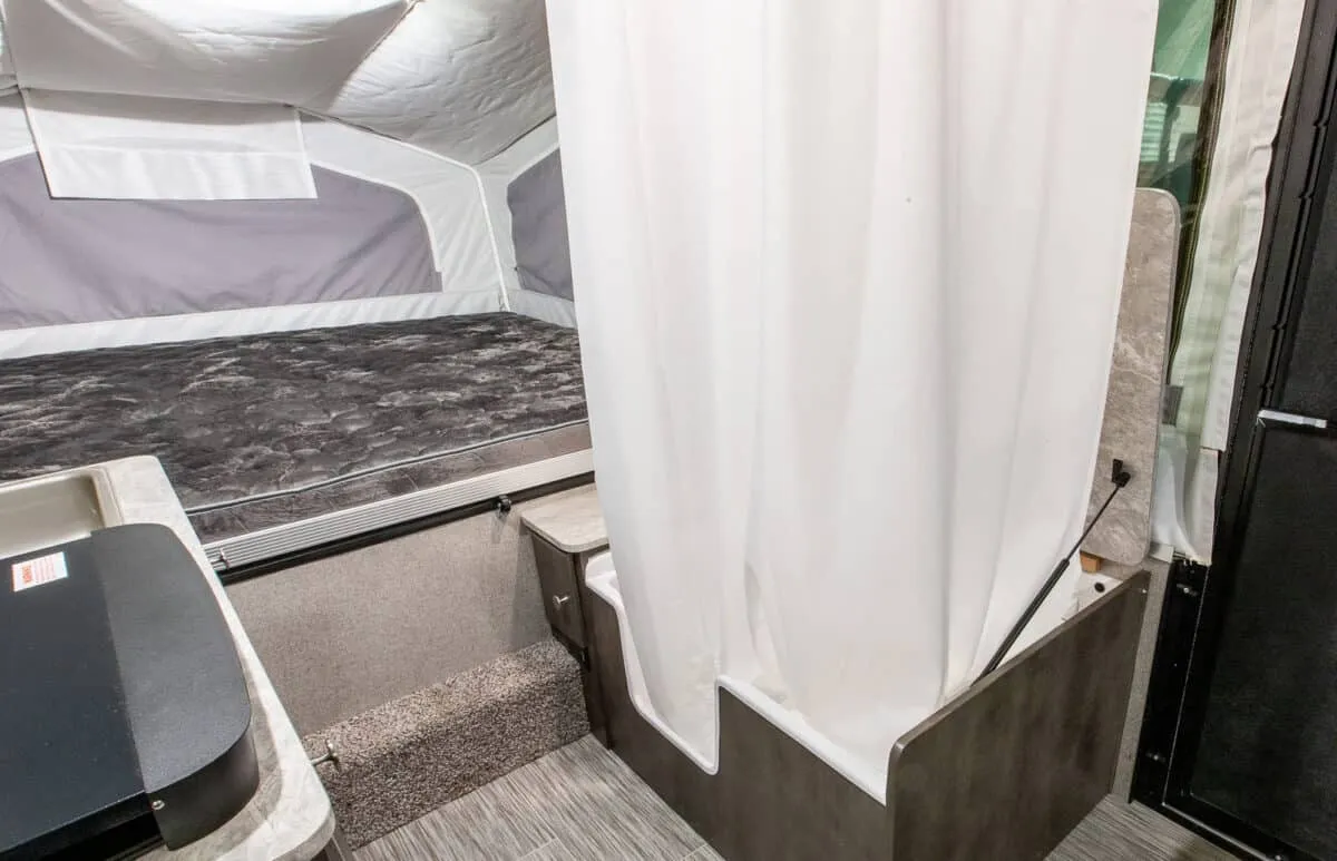 pop top camper with toilet and shower