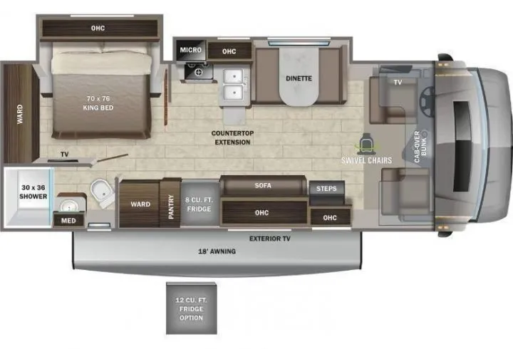 Class C Rvs With King Bed Floorplan With Comparison Table